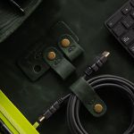 Kit Escritório com Mousepad Couro Verde Rústico