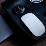 Kit Escritório com Deskpad Couro Preto Rústico 