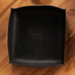 Kit Escritório com Deskpad Couro Preto Rústico 