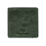 Porta Copos em Couro Saragoça Verde Rústico