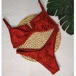Conjunto Aro V Cobre Canelado