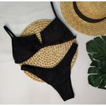Conjunto Aro V Preto Canelado