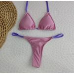 Conjunto Fio Dental Rosa com Lilás Trilobol