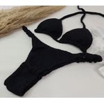 Conjunto Frufru Twister Preto