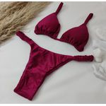 Conjunto Frufru Vinho Canelado