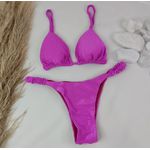 Conjunto Frufru Rosa Canelado