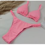 Conjunto Frufru Rosa Chiclete