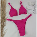Conjunto Frufru Rosa Pink Liso