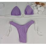 Conjunto Manu Lavanda Com Branco