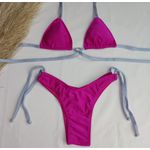Conjunto Manu Rubi Trilobal Com Tiras Cinza