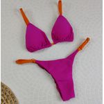 Biquíni Conjunto Summer Rosa Com tiras Laranja - Trilobol