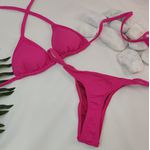 Conjunto Fio Dental Rosa Pink Liso