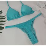 Conjunto Fio Dental Azul Piscina