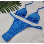 Conjunto Fio Dental Azul Canelado