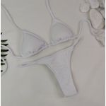 Conjunto Fio Dental Branco Liso