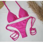 Lacinho Argolas Rosa Barbie