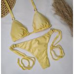 Lacinho Argolas Amarelo Canelado