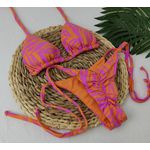 Lacinho Summer Zebra Rosa Com Laranja
