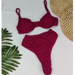 Conjunto Meia Taça + Hot Pants Mônaco Vinho