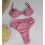 Conjunto Meia Taça + Hot Pants Tuti Frutti Canelado
