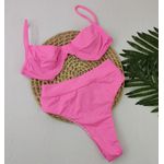 Meia Taça + Hot Pants Lurex Rosa Bebê