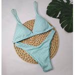 New Comfort Xadrez Verde Agua