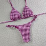 Conjunto Summer Xadrez Rosa