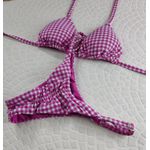 Conjunto Summer Xadrez Rosa