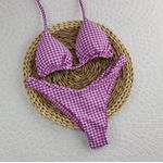 Conjunto Liz Xadrez Rosa