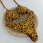 Conjunto Liz Animal Print Mostarda