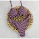 Conjunto Liz Listrado Rosa