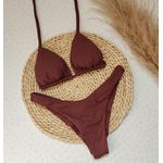 Conjunto Liz Marrom Liso
