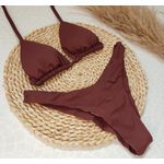 Conjunto Liz Marrom Liso