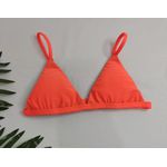 Top Triângulo Fixo Laranja Neon