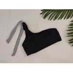 Top Faixa Preto - Tira Listrado Branco