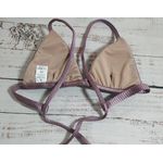 Top Triângulo Fixo Satin Canelado