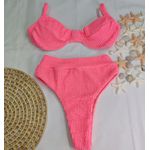 Conjunto Meia Taça + Hot Pants Mônaco Rosa Bebe