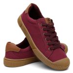 Tenis Feminino Casual Carmina Morana- Vinho com Bege