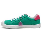 Tenis Feminino Casual Carmina Morana- Verde Esmeralda com Rosa Valentino