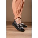 Mocassim Loafer Corrente 3 elos_Preto