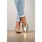 SCARPIN MULE STRASS 5CM_1827 - OURO