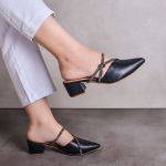 SCARPIN MULE STRASS 5CM_1827 - PRETO