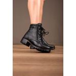 Bota Coturno Zíper Viés_267- Preto