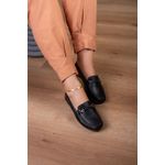 Mocassim Luxo Em Couro Legítimo Tresse_299- Preto