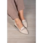 Sapatilha Fivela Luxo Super Confortável_3062- Creme
