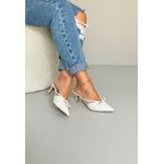 Scarpin Mule com laço Verniz salto 7cm
