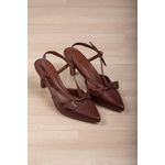 Scarpin Slingback c/ Laço salto 8 cm