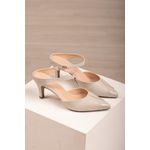 Scarpin Mule c/ Elástico lateral e salto 8 cm