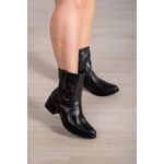 Bota em Couro Detalhe removível 4 cm_3160- Preto