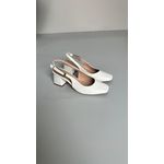 Scarpin Detalhe Fivela Bico Quadrado 6 cm_3168- Off